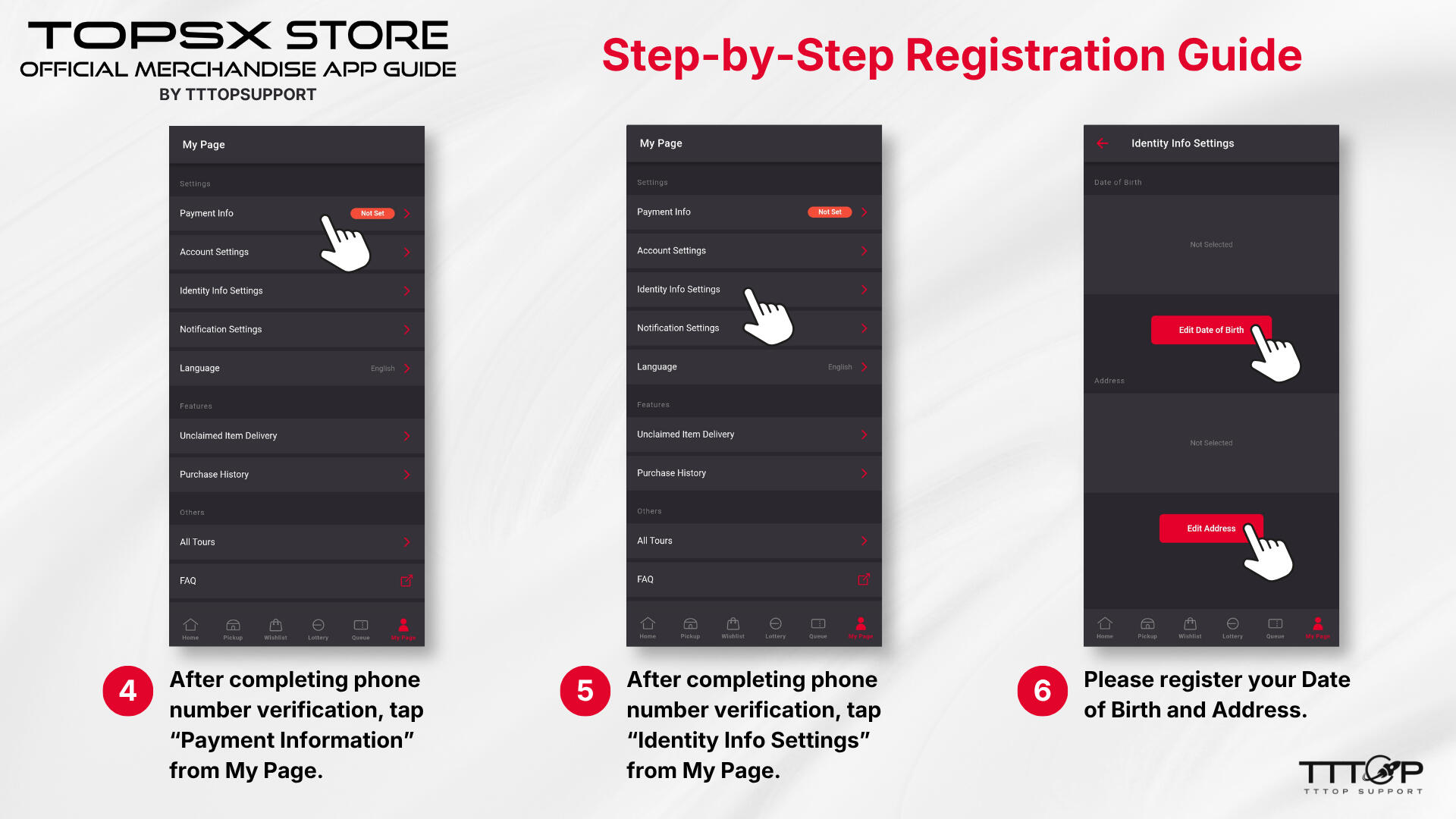 PART 2 - TOPSX STORE OFFICIAL MERCHANDISE APP STEP-BY-STEP REGISTRATION GUIDE PART 2 - TOPSX STORE OFFICIAL MERCHANDISE APP STEP-BY-STEP REGISTRATION GUIDE